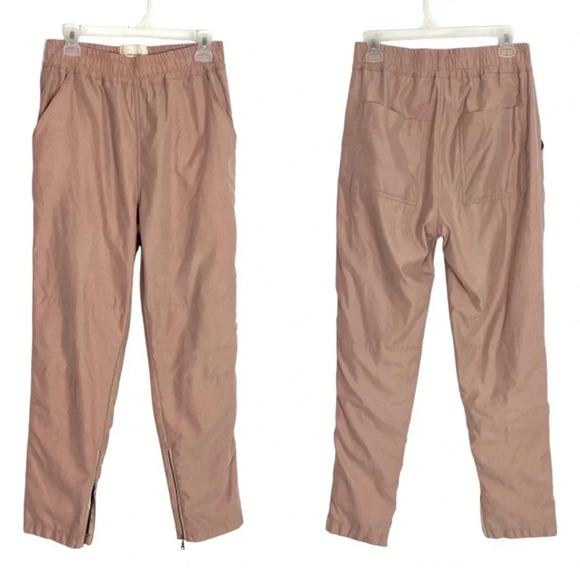 KHND Studios Lined Jogger Pants Zip Ankle Seasons A/W 16 Mauve Womens Medium 8 - Picture 1 of 13